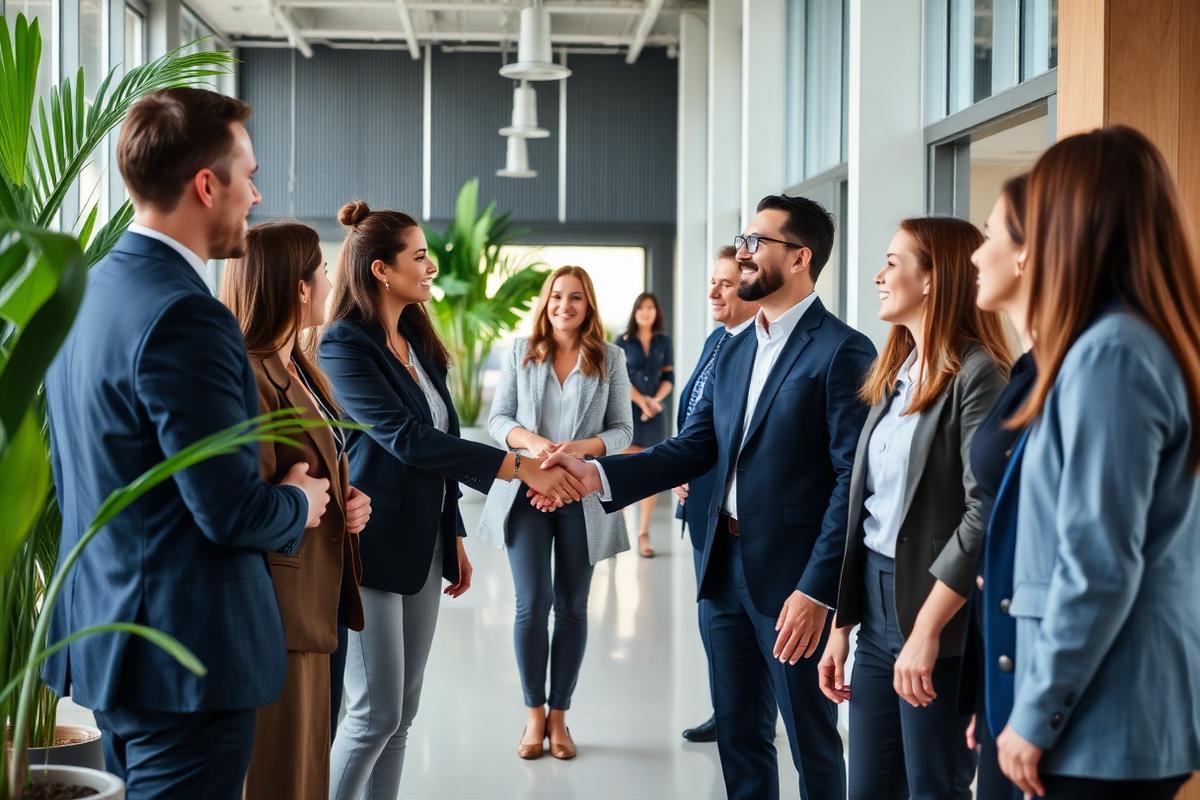 StaffLink Solutions team welcoming candidates