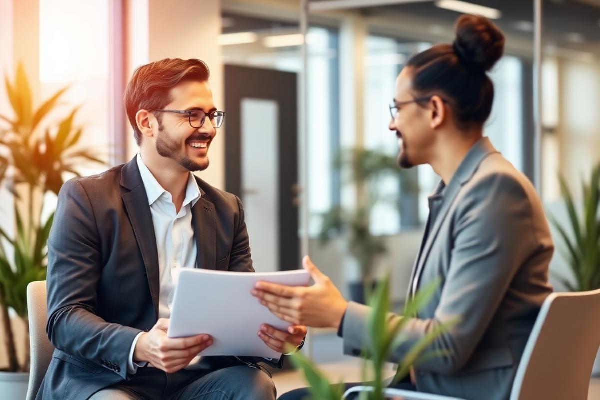 StaffLink consultant interviewing a candidate